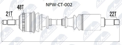  NPWCT002 NTY Приводной вал