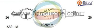  18152251 Multiparts Приводной вал