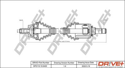  DP2110100420 Dr!ve+ Приводной вал