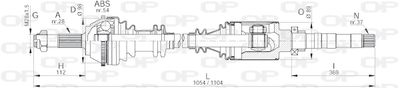  DRS613800 OPEN PARTS Приводной вал