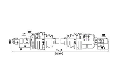  DDS244026 DYNAMATRIX Приводной вал