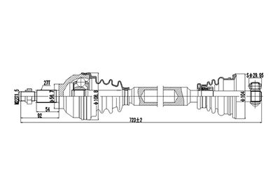  DDS250446 DYNAMATRIX Приводной вал