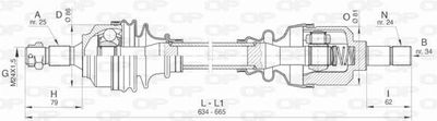  DRS643500 OPEN PARTS Приводной вал