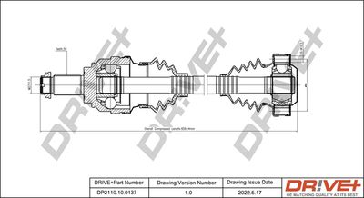 DP2110100137 Dr!ve+ Приводной вал
