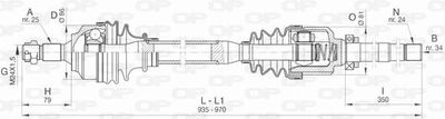  DRS645600 OPEN PARTS Приводной вал