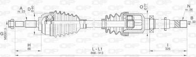  DRS647600 OPEN PARTS Приводной вал