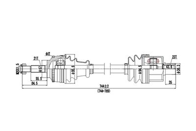  DDS250327 DYNAMATRIX Приводной вал