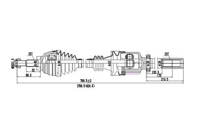  DDS250440 DYNAMATRIX Приводной вал