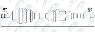  NPWCT019 NTY Приводной вал