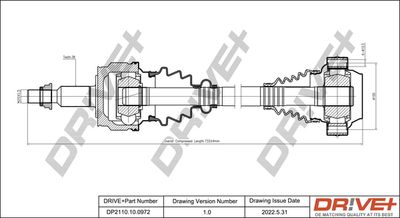  DP2110100972 Dr!ve+ Приводной вал