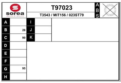  T97023 EAI Приводной вал