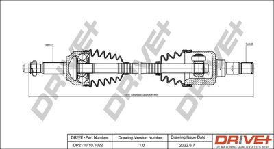  DP2110101022 Dr!ve+ Приводной вал