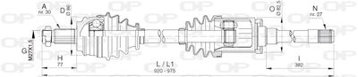  DRS639400 OPEN PARTS Приводной вал