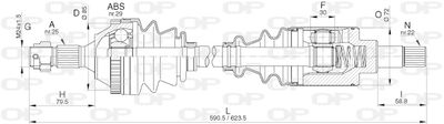  DRS627000 OPEN PARTS Приводной вал