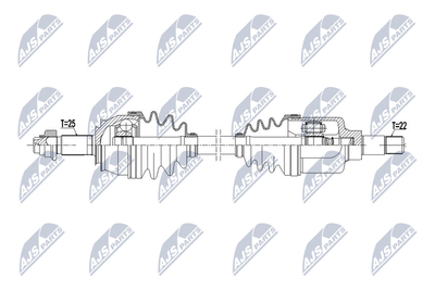  NPWCT069 NTY Приводной вал