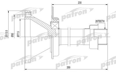  PDS0446 PATRON Приводной вал