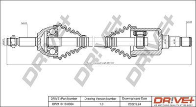  DP2110100364 Dr!ve+ Приводной вал