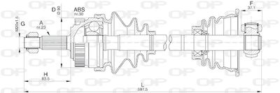  DRS625000 OPEN PARTS Приводной вал