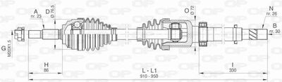  DRS647300 OPEN PARTS Приводной вал