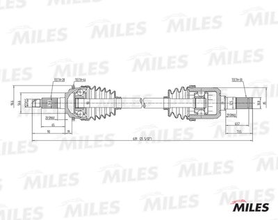  GC01067 MILES Приводной вал