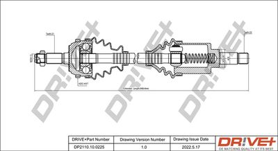  DP2110100225 Dr!ve+ Приводной вал