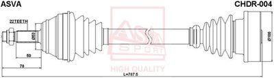  CHDR004 ASVA Приводной вал