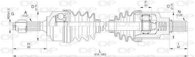  DRS631300 OPEN PARTS Приводной вал