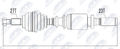  NPWRE004 NTY Приводной вал