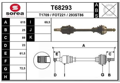  T68293 EAI Приводной вал