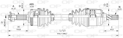  DRS637800 OPEN PARTS Приводной вал