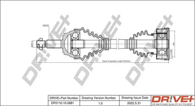  DP2110100881 Dr!ve+ Приводной вал