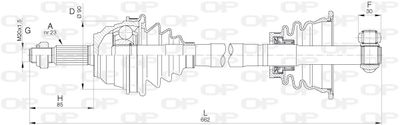  DRS627700 OPEN PARTS Приводной вал