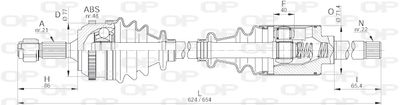  DRS621400 OPEN PARTS Приводной вал