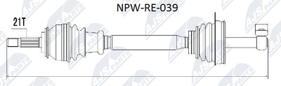  NPWRE039 NTY Приводной вал