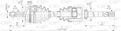  DRS626100 OPEN PARTS Приводной вал