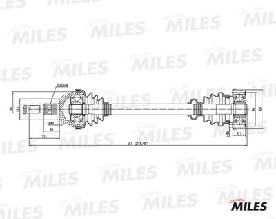  GC01004 MILES Приводной вал