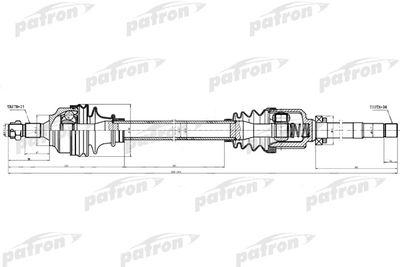  PDS0283 PATRON Приводной вал