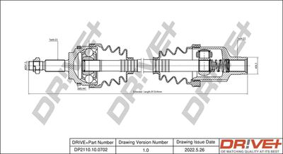  DP2110100702 Dr!ve+ Приводной вал