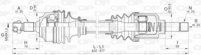  DRS645400 OPEN PARTS Приводной вал