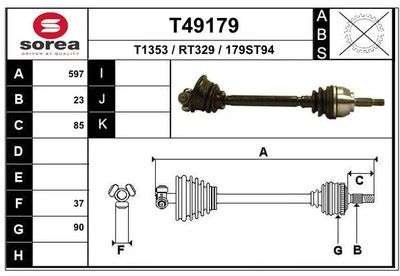  T49179 EAI Приводной вал