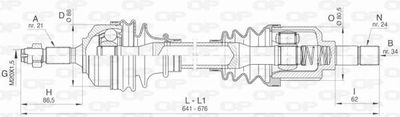  DRS645500 OPEN PARTS Приводной вал