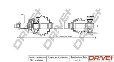  DP2110100886 Dr!ve+ Приводной вал