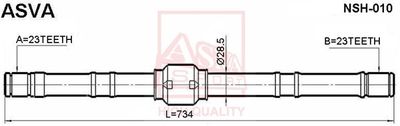  NSH010 ASVA Приводной вал