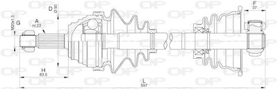  DRS631000 OPEN PARTS Приводной вал