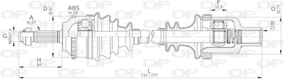  DRS629900 OPEN PARTS Приводной вал