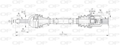  DRS606500 OPEN PARTS Приводной вал