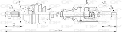  DRS619600 OPEN PARTS Приводной вал