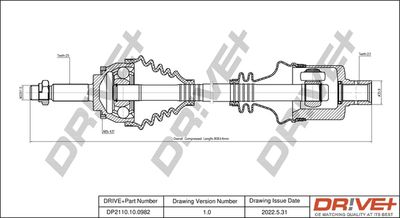  DP2110100982 Dr!ve+ Приводной вал