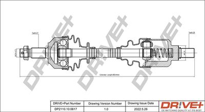  DP2110100617 Dr!ve+ Приводной вал