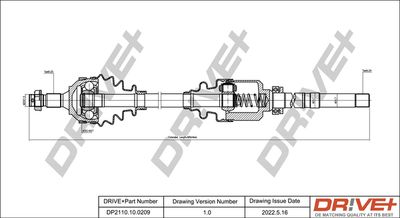  DP2110100209 Dr!ve+ Приводной вал